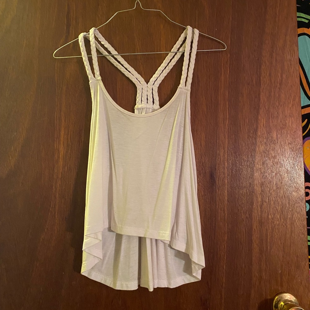 White flowy tank top